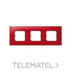 SIMON - PLACA 3 ELEM.S.27 ROJO MATE