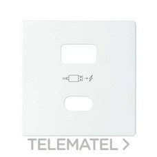 SIMON - Placa SIMON 82 CONCEPT doble cargador USB C+A QUICKCHARGE blanco mate