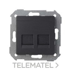 SIMON - PL.V&D UNV.PNA.C/G POLVO 2 RJ45 NG.MT.