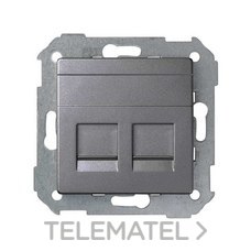 SIMON - PL.V&D UNV.PNA.C/G POLVO 2 RJ45 TIT.