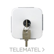 SIMON - PULS.CONM.C/LLAVE S.31 BL.NIEVE