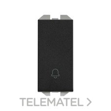 SIMON - PULSADOR TIMBRE ESTRECHO SIMON 270 NEGRO MATE