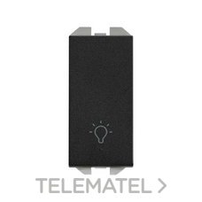 SIMON - PULSADOR LUZ ESTRECHO SIMON 270 NEGRO MATE