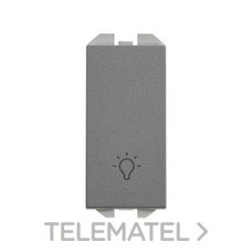 SIMON - Pulsador SIMON 270 con grabado luz 10A y módulo estrecho titanio