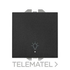 SIMON - PULSADOR LUMINOSO "LUZ" ANCHO SIMON 270 NEGRO MATE