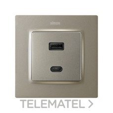 SIMON - Tapa cargador USB doble C + A