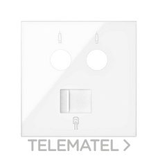 SIMON - TAPA P/TOMA R-TV+SAT C/RJ45 2M S.100 BL.