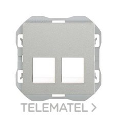 SIMON - TAPA RJ45 doble SIMON 270 ALUMINIO