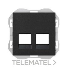 SIMON - TAPA RJ45 doble SIMON 270 NEGRO MATE