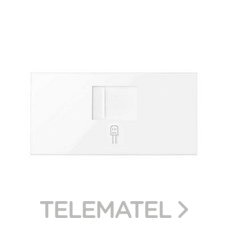 SIMON - TAPA V&D PLANA CG P/1 RJ45 S.100 BL.