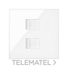 SIMON - TAPA V&D PLANA CG P/2 RJ45 2M S.100 BL.