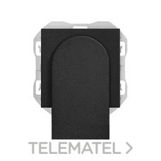 SIMON - Toma SIMON 270 fibra óptica doble negro mate